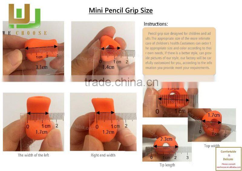 Safe and Comfortable silicone pencil grip help children holds a pen correctly Hot Selling handwriting helper