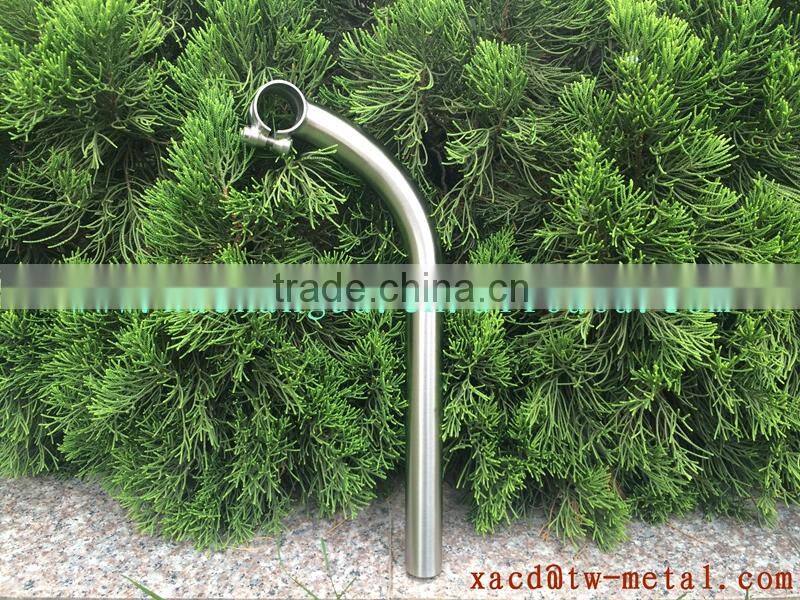 Titanium bike seat post customize kinds of size seat post with handing brush finished Made XACD bending Ti seat post