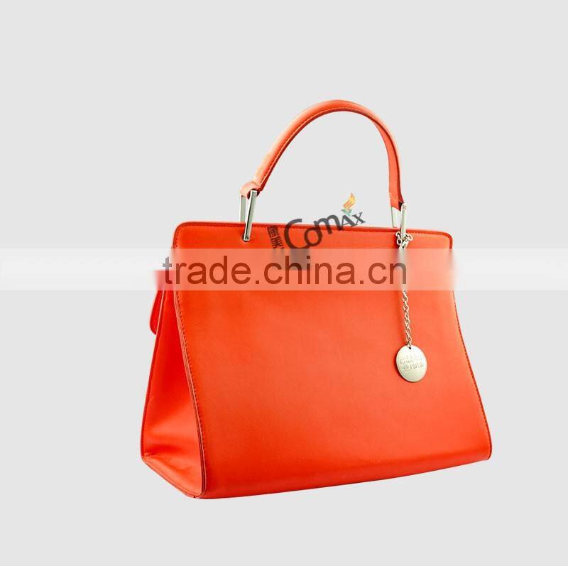 Brush nickel custom solid round metal handbag pendant