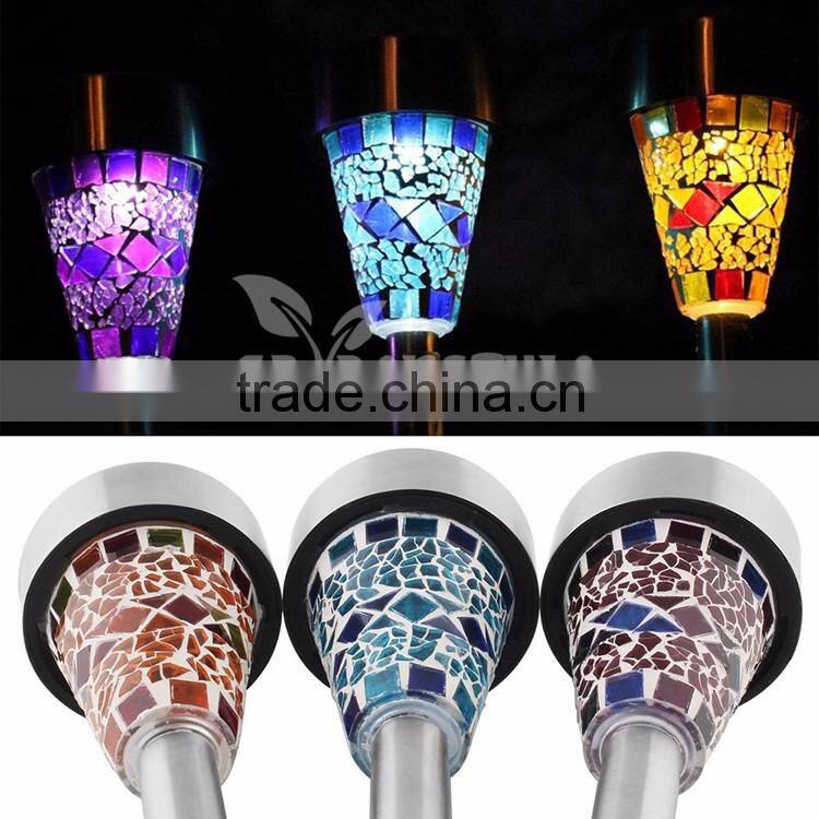 led the lamp Stainless Steel lawn light, solar garden lamp led, Mosaic Border outdoor lamp