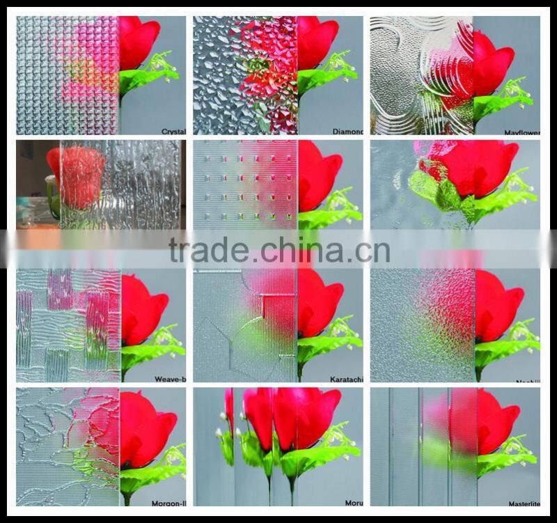 4mm 5mm 6mm clear and tinted nashiji mislite masterlite textured glass