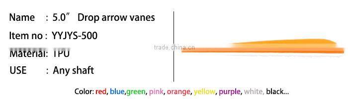 5.0inch drop arrow vane, fletching crossbow bolts arrow fletching