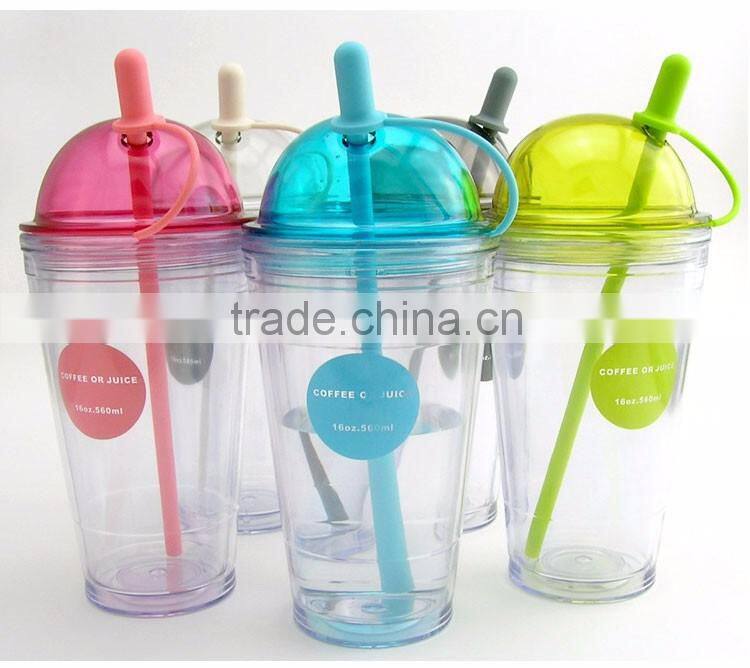 reusable sipping plastic juice souvenir small straw cups