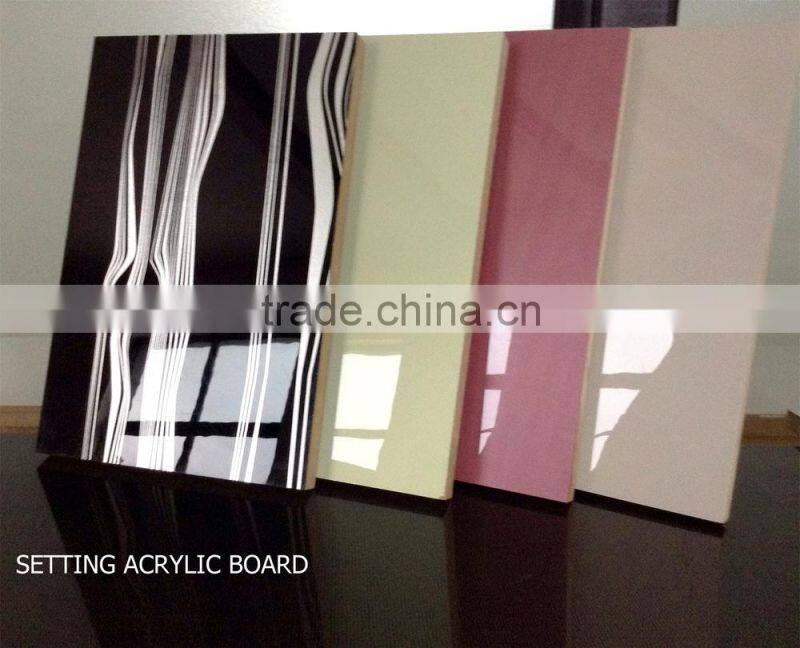 3D Embossed acrylic sheet faced mdf board for wooden cabinet
