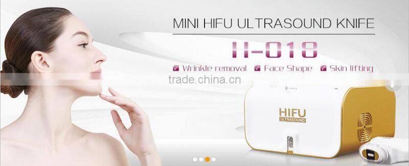 2016 MINI GOLD HIFU Machine for face lifting and wrinkle removal