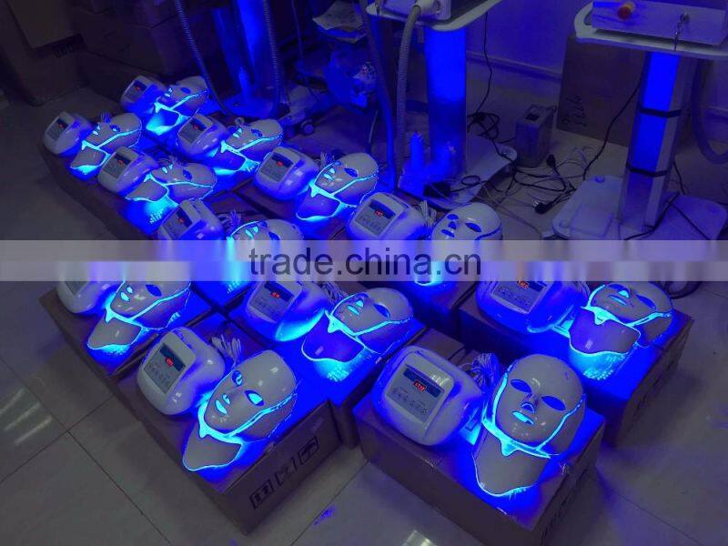 LED Mask!! 3 Colors LED Facial Mask PDT Machine with Teaching Video