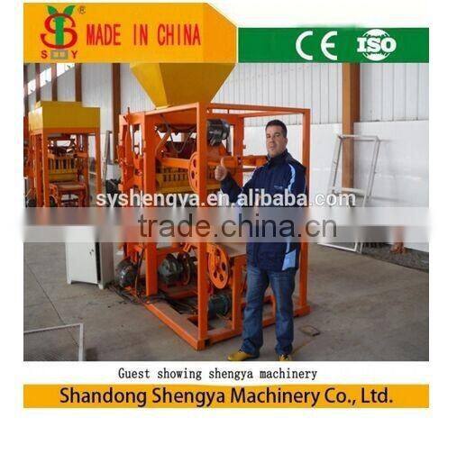 Cheap price QTJ4-26A cement hollow brick making machine concrete solid block shaping construction equipment in China