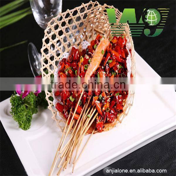 WY-205 Factory direct safe round and square heart-shaped dry food bamboo sticks