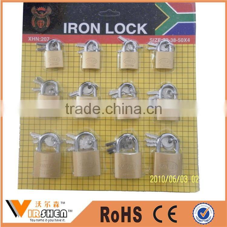 High Quality 4pcs and 12pcs Iron Padlock Set Security Lock Set 25mm,32mm,38mm