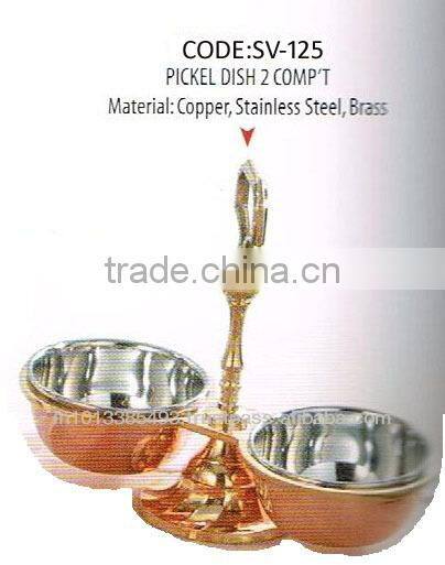 Copper Pickle Dish Comp't