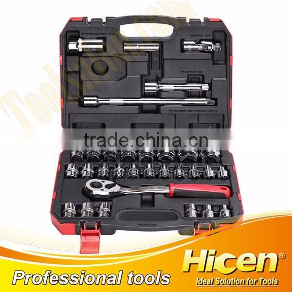 32pcs 1/2" Socket Wrench Set, Ratchet Handle, Extension Bar in BMC