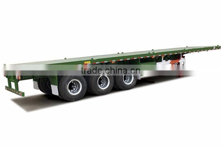 Cheap 40ft flatbed semi trailer with container lock