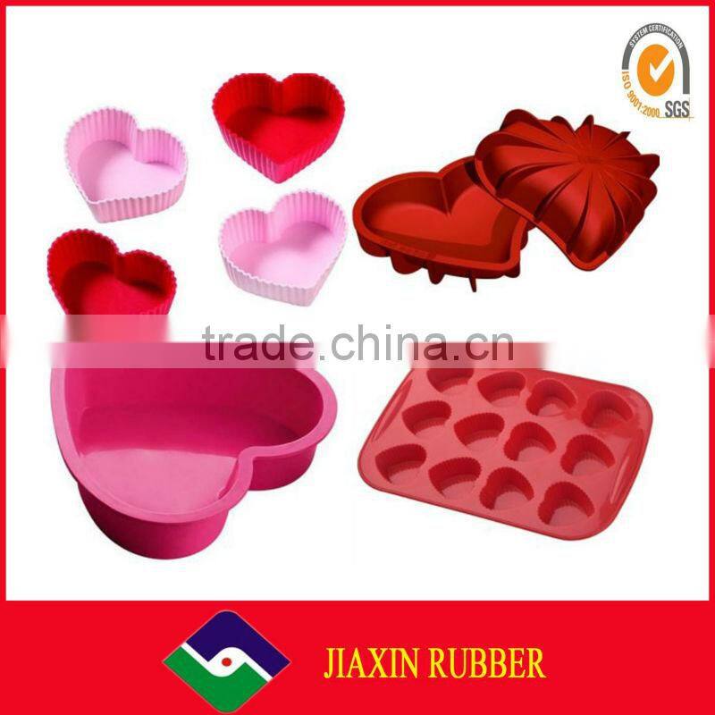 silicone heart shaped flower shape cake mold
