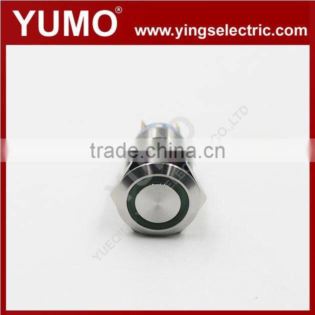 ABS19S-P11-E 19mm ring LED lamp green metal push button