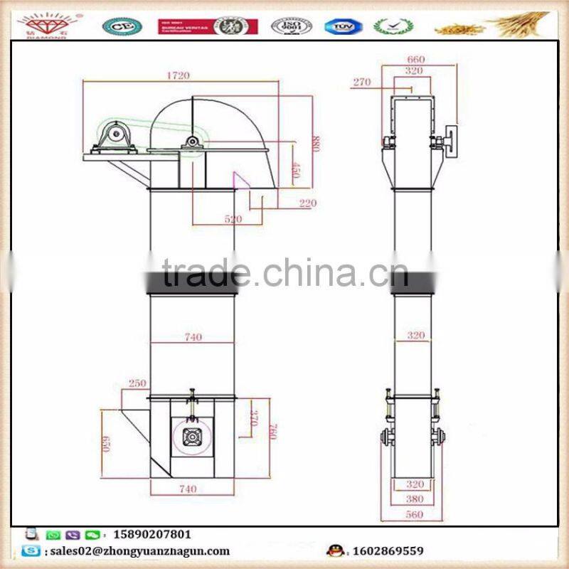 Promotion for 2015 Alibaba hotsale grain bucket elevator flour mill machinery