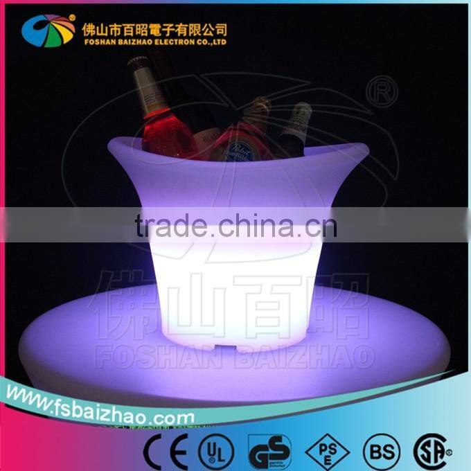 Durable LED Ice Bucket For Beer / Lighting Wine Cooler Pot With Shining Light
