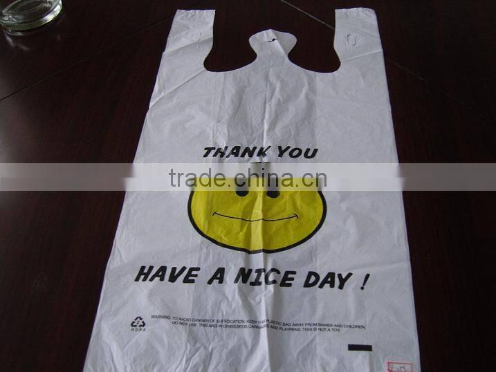 Custom Printing T-Shirt Bag for supermaket shopping