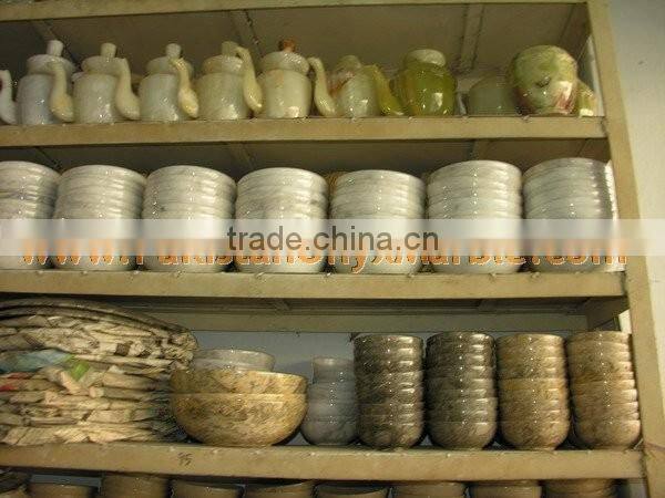 TEAKWOOD BLACK ZEBRA MARBLE BOWLS