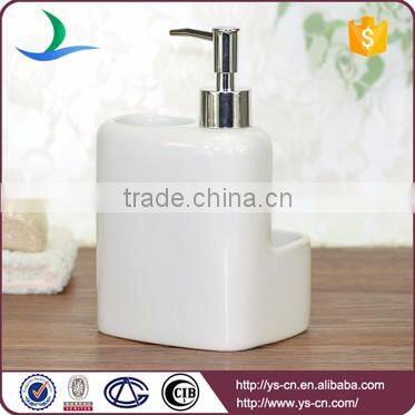 Bathroom square olive branch pattern ceramic foam soap dispenser