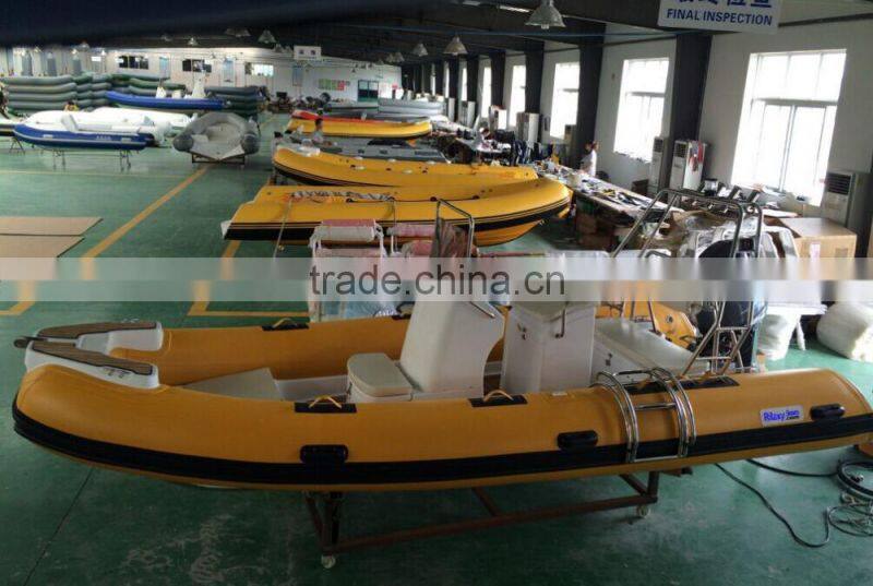 China manufacturer new 17' RIB rigid hypalon inflatable sport fishing boats for sale