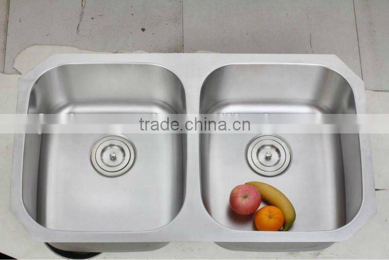 8247A Stainless steel undermount corner kitchen sinks