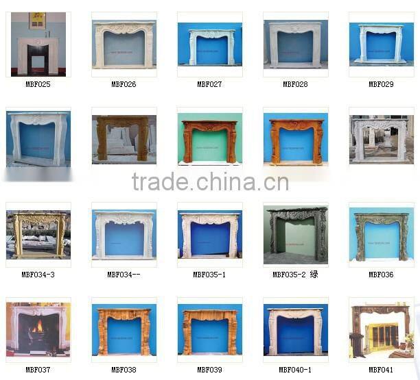 Outdoor freestanding white fireplace mantel