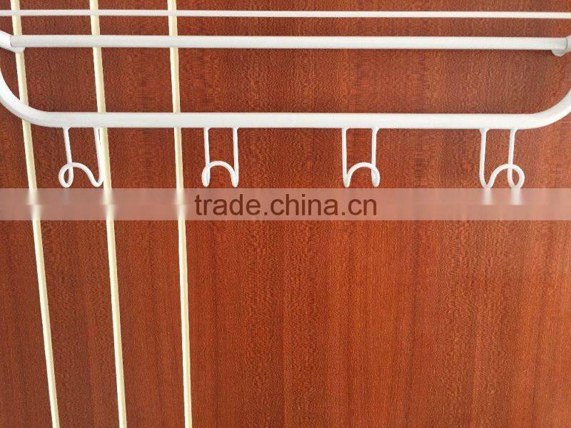 vivinature 4 Hook Over the Door Rack Hanger for Hanging Clothes Coat Hat Belt Metal