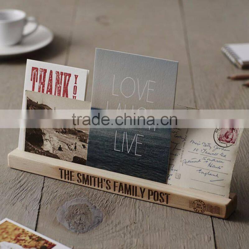 Solid wood Poster Rack Wooden Customer Design Photo Insert Stand Gift to Parents