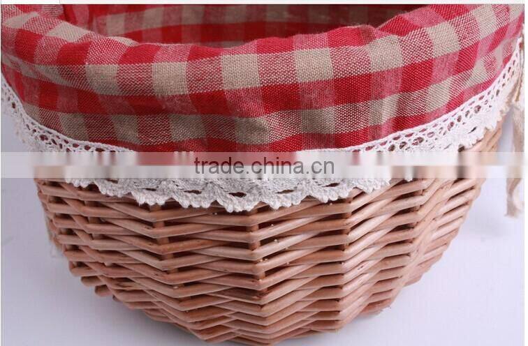 small cheap lined willow wicker shopping basket wicker egg basket