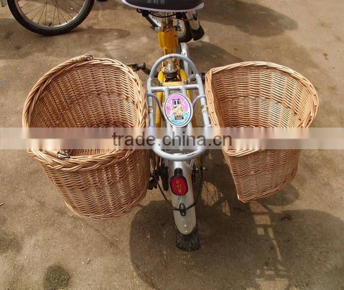 100%Handmade big wicker shopping bicycle basket wicker bike basket