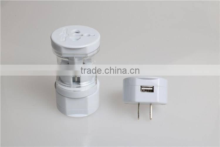 hottest multi-function world travel plug adapter with one usb port