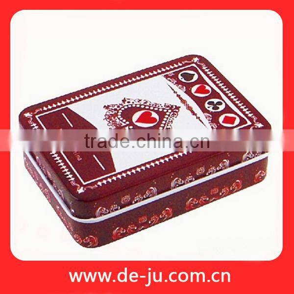 Hand Square Box Heart Printing Lovely Tin Box For Candy