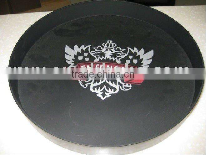 PP/PS/ABS Plastic round serving tray/anti-skid anti-slip tray