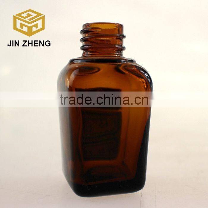 50ml 40ml 30ml 15ml Amber Glass Essential Oil Dropper Square Bottles