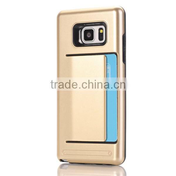 Card slot phone case TPU + PC phone shell protecive back cover for Samsung Note7