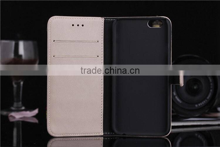 Leather phone case flip PU leather phone shell protective back cover for iphone 6