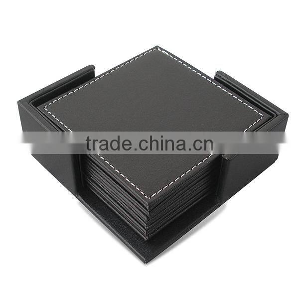 Double-faced square cup mat, PU leather of insulation pad