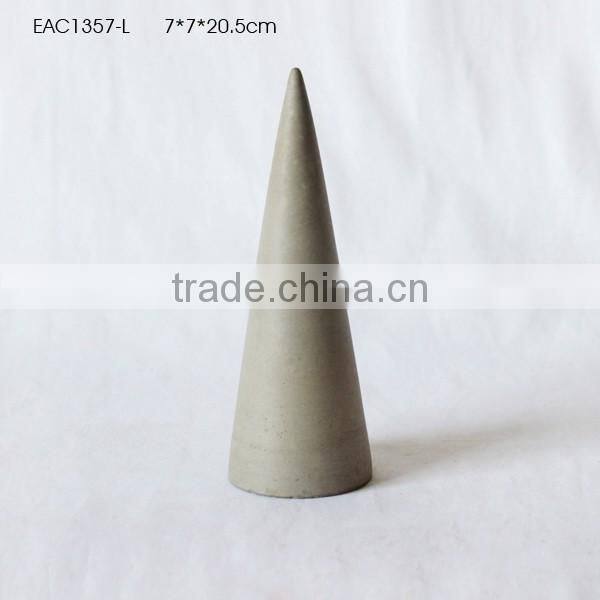 cone shape plain or bare concrete interior decoration items