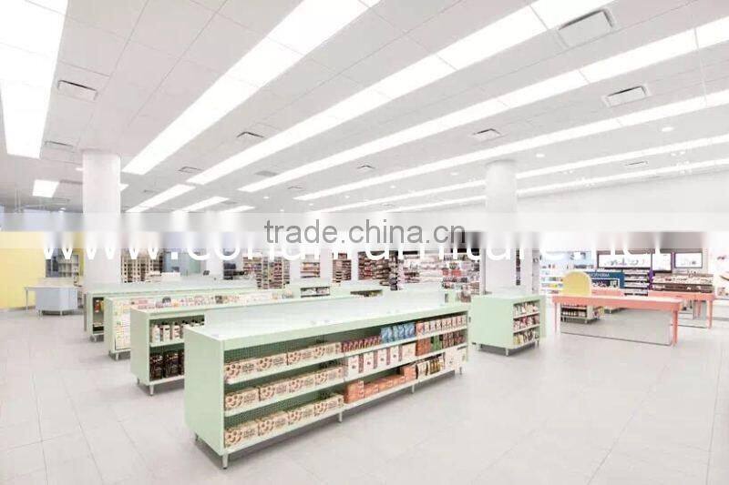 Hi Macs / Corian solid surface made center cashier desk for optical store design