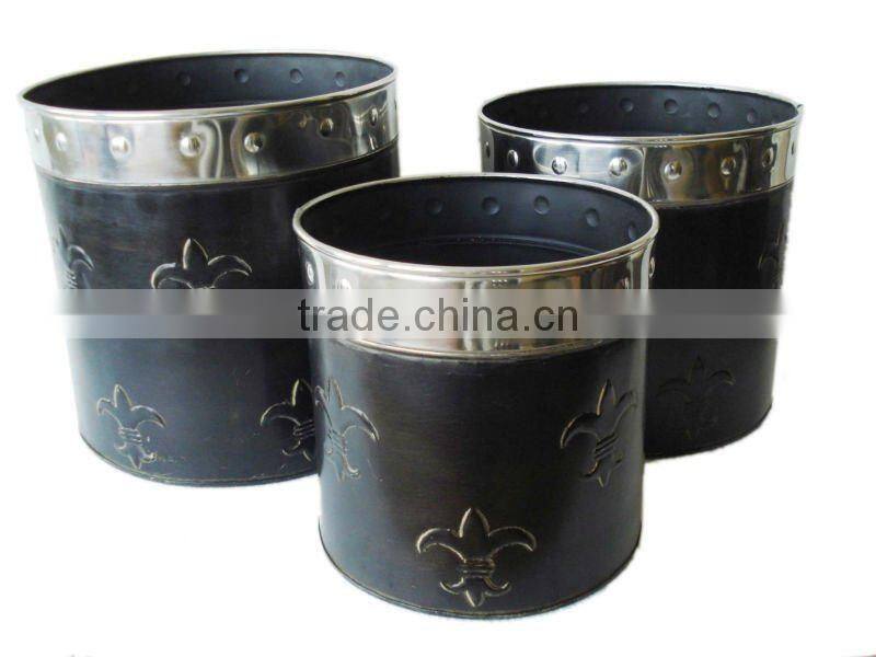 Fleur de lis planters, Long Window Planters