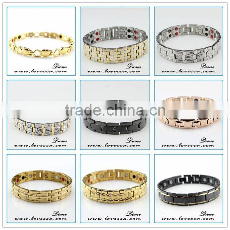 factory wholesale stainless steel mens health bio magnetic energy bracelet