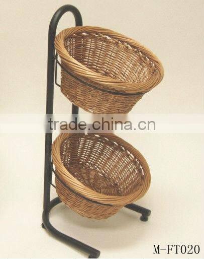 wicker flower basket & wicker flower stand