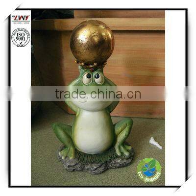 Animal garden decoration desk top welcome frog gold housewares