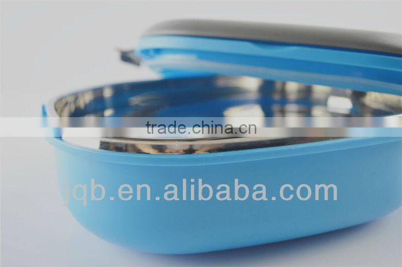 stainless steel double wall keep warm square lunch box