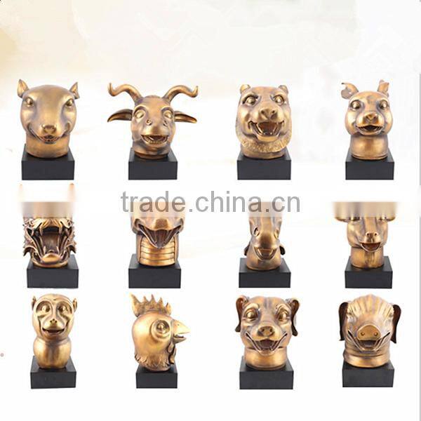 Antique animal craft king Cobra snake resin statue