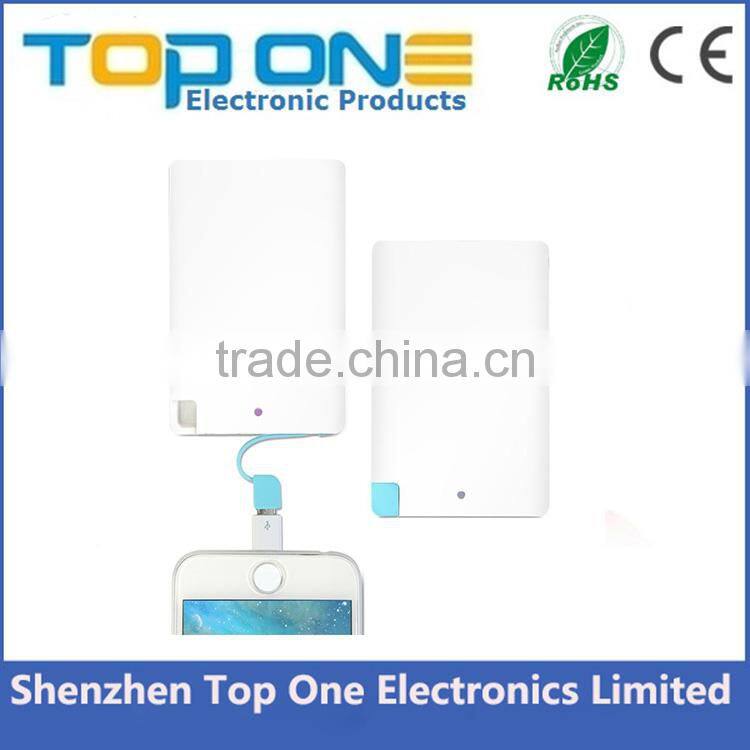 Promotion slim hot credit card powerbank advertising power bank 2500mah