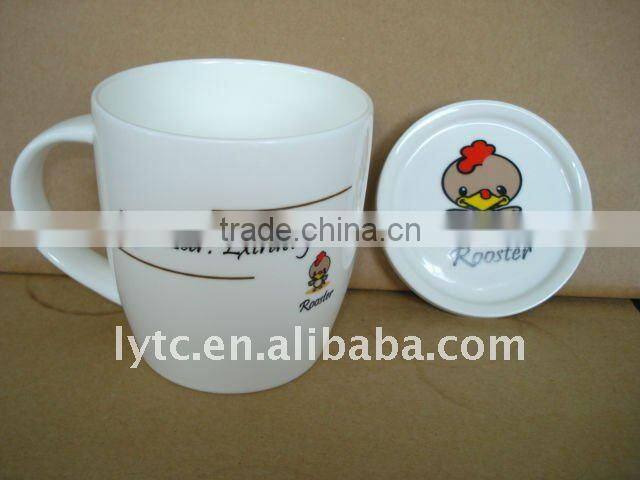 ceramic promotion mug with lid
