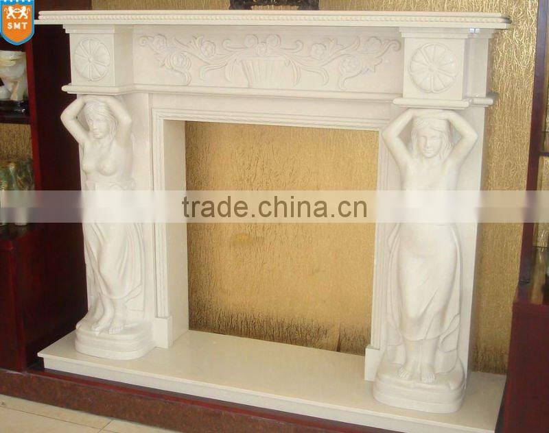 White Marble Fireplace