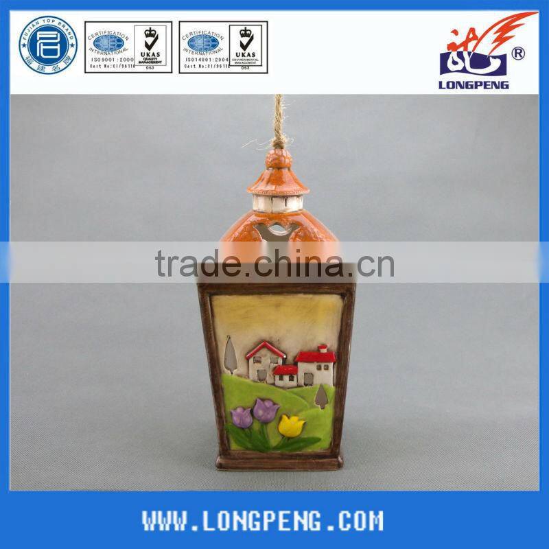 Outdoor Ceramic Garden Lantern with LED