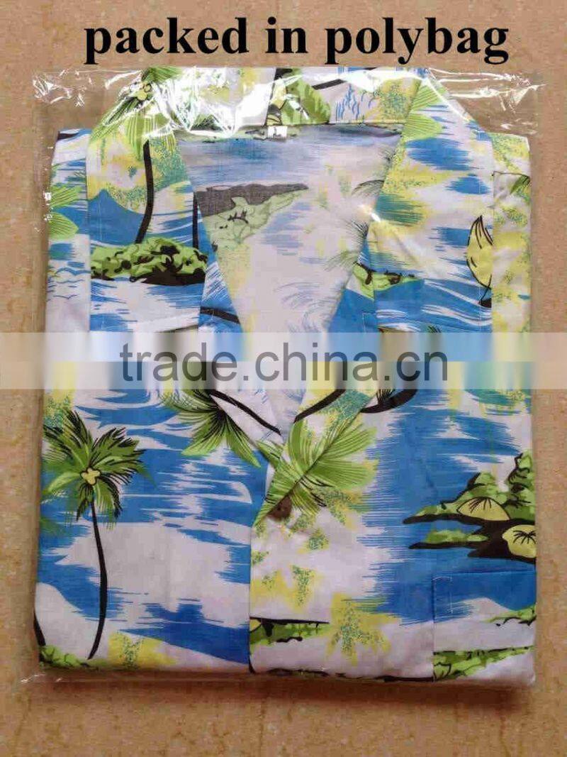 100% cotton printed beach shirts in holiday
